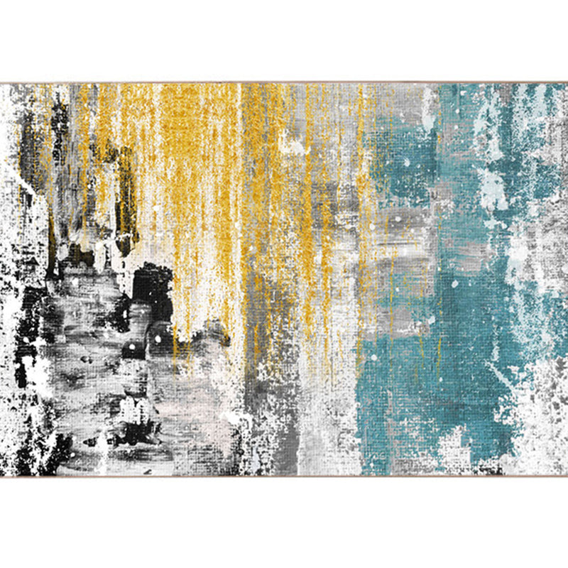 Color Mixed Causal Area Carpet Polyester Color Blooming Indoor Rug Easy Care Carpet for Living Room