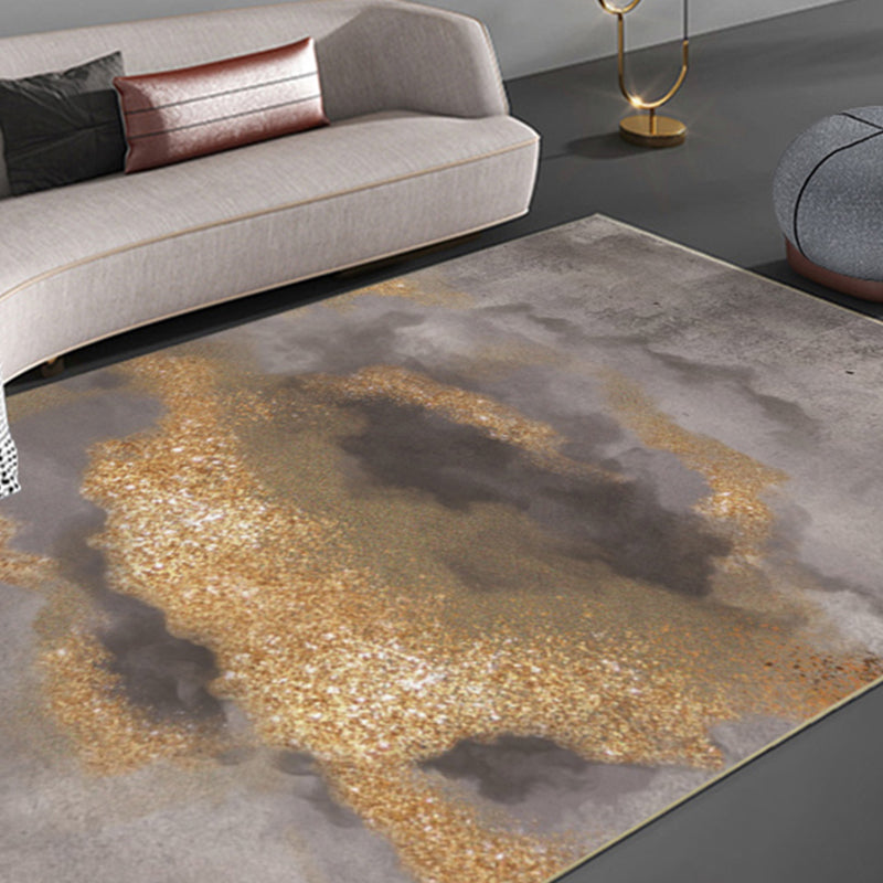 Color Mixed Causal Area Carpet Polyester Color Blooming Indoor Rug Easy Care Carpet for Living Room