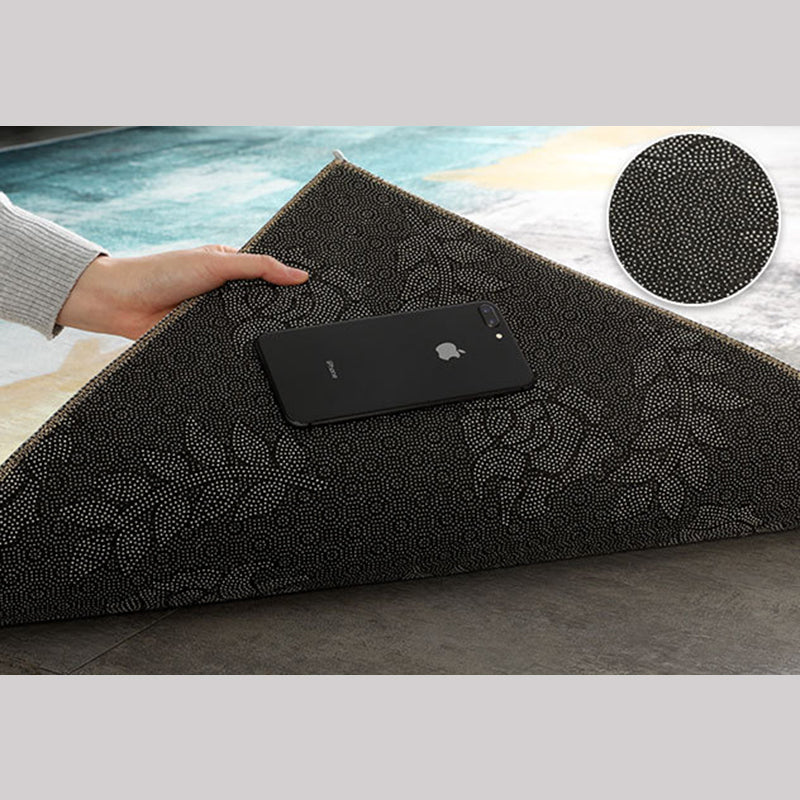 Blue Tone Simplicity Area Carpet Polyester Color Gradient Indoor Rug Easy Care Carpet for Bedroom