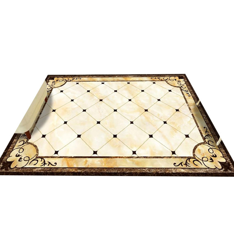 Glam Marble Surface Print Rug Funky Polyester Area Carpet Anti-Slip Backing Rug for Living Room