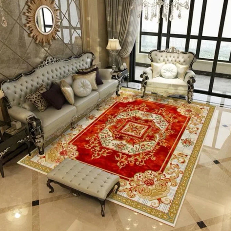 Gorgeous Classic Rug Marble Print Indoor Carpet Polyester Friendly Washable Rug for Living Room