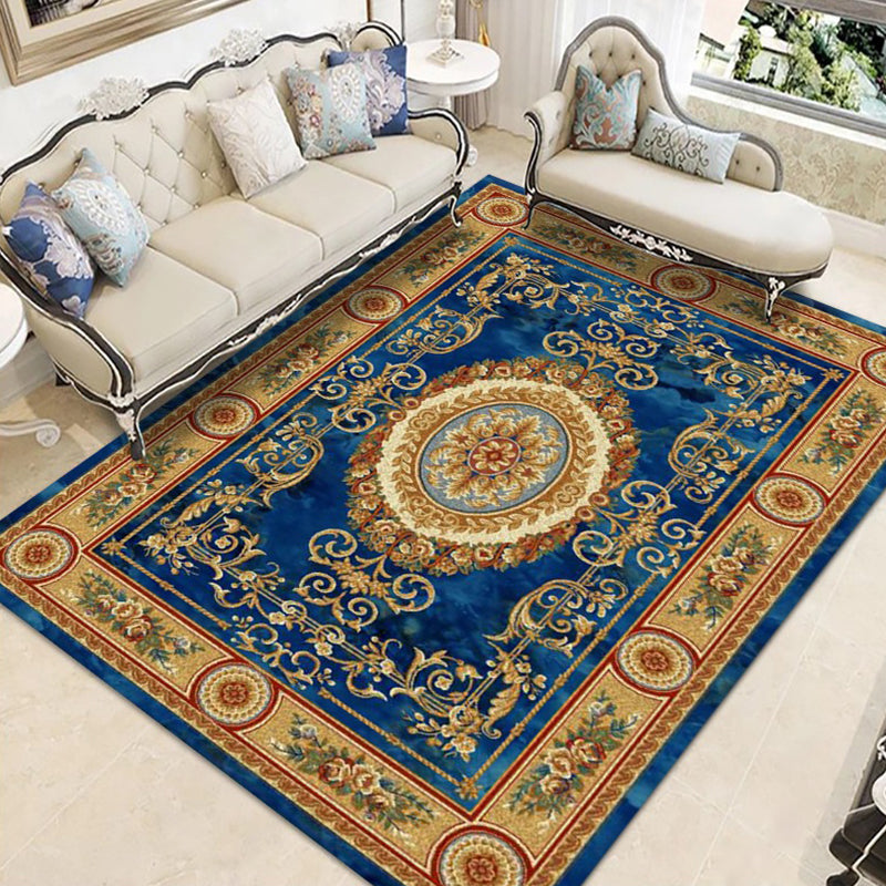 Marble Effect Rug Classic European Style Carpet Friendly Washable Area Rug for Home Decoration