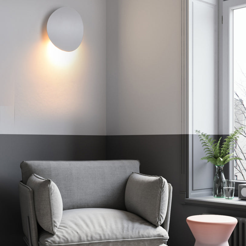 Lámpara de pared circular de aluminio de pared de pared LED minimalista moderna para espacios interiores