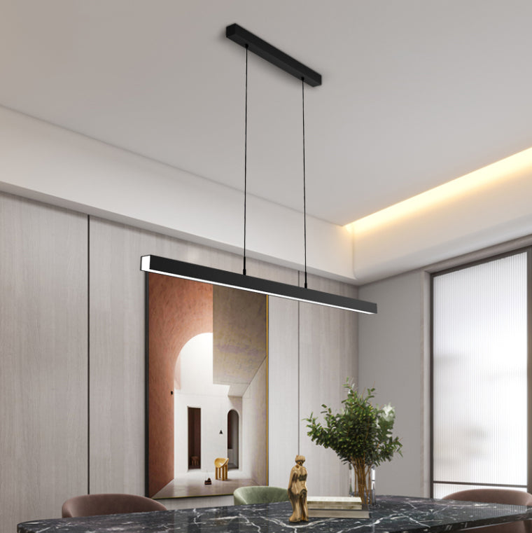 Lámpara de lámpara de iluminación lineal de lámpara de iluminación moderna lámpara de lámpara de iluminación en negro