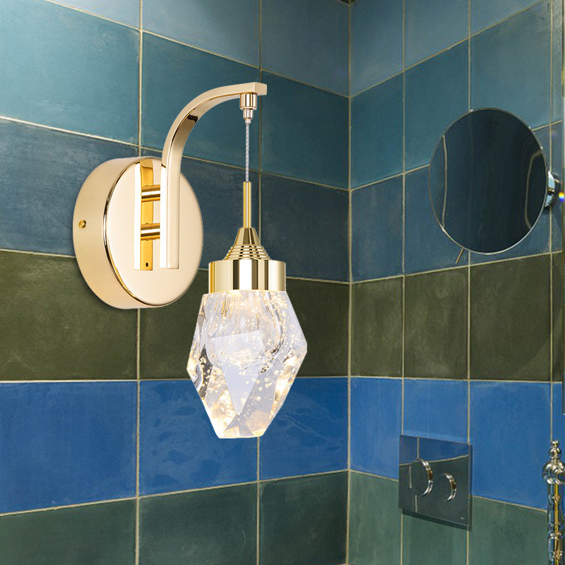 Geometrisches Wohnzimmer Leuchten Leicht Vintage Blase Kristall LED Goldwandbeleuchtung für Schlafzimmer