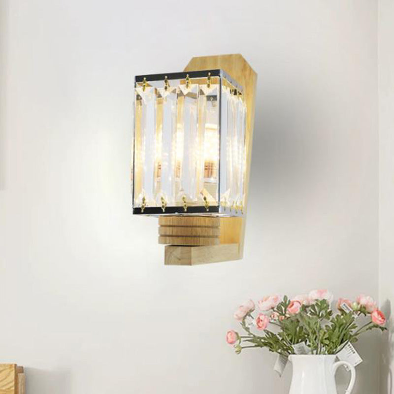 Luz de cristal de cristal cuadrado/globo Minimalista 1 Cabeza de la sala de estar accesorio de iluminación de la pared