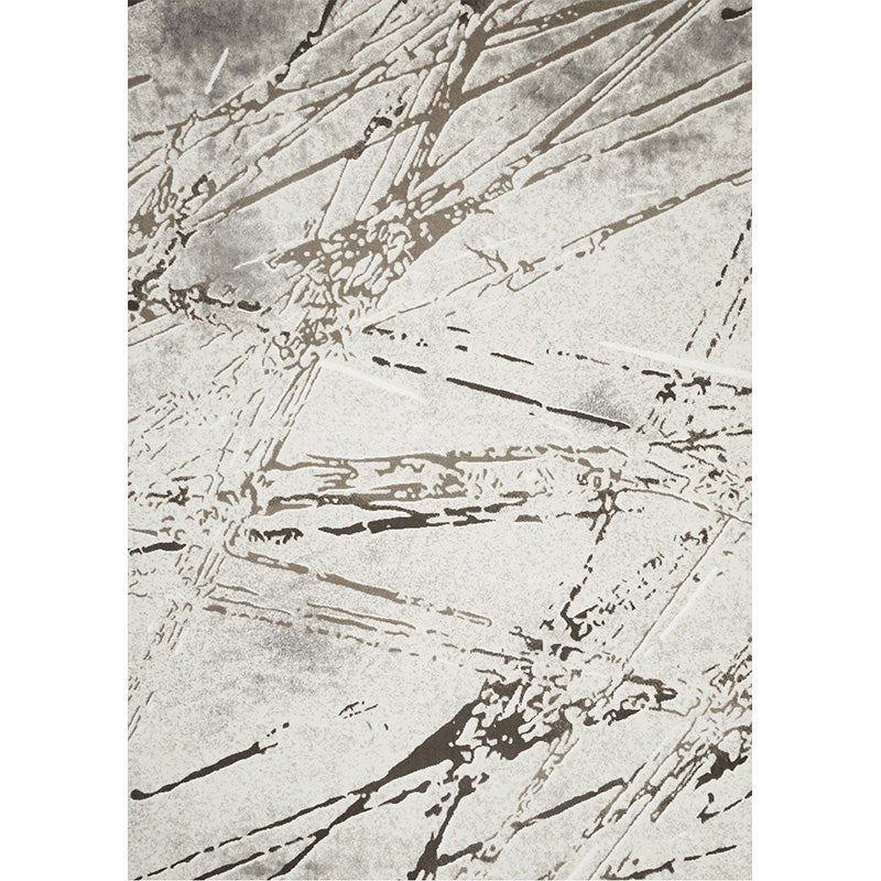 Grey Tone Eclectic Rug Polyester Carpet Mottled Effect Indoor Rug Non-Slip Backing for Living Room