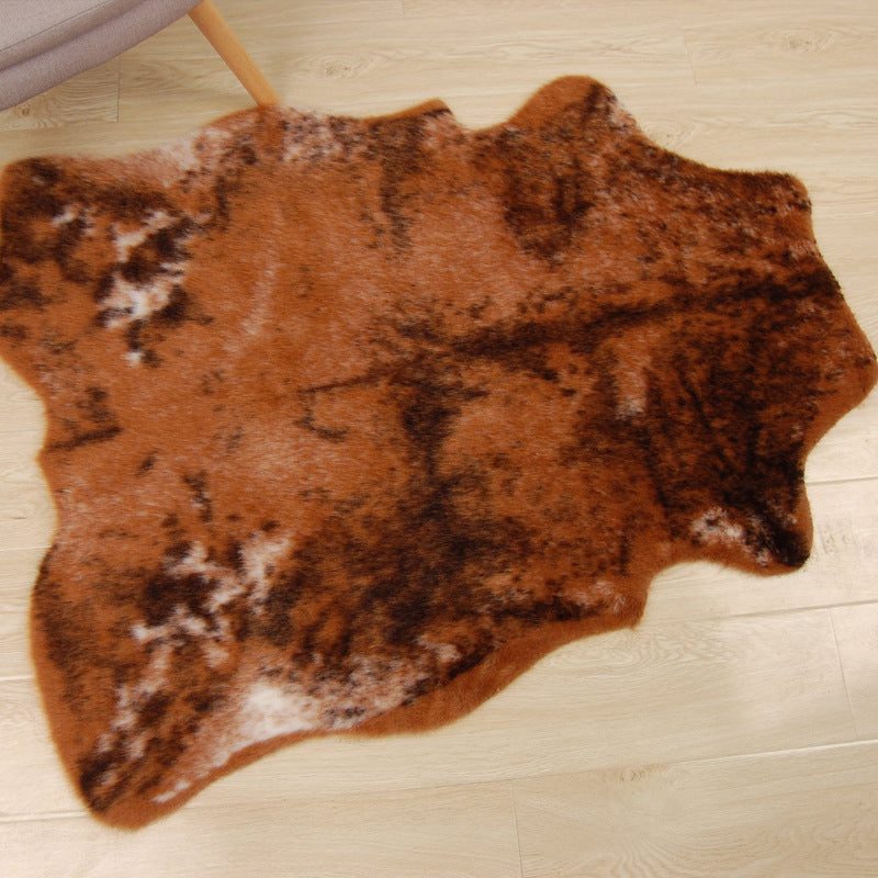 Fashionable Brown Animals Pattern Rug Polyester Area Carpet Stain Resistant Area Rug for Home Decor