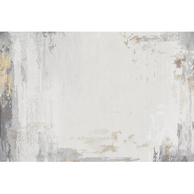 Color Mixed Simple Rug Polyester Carpet Ink Traces Indoor Rug Anti-Slip Backing for Living Room
