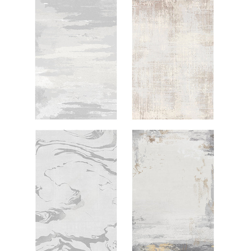 Color Mixed Simple Rug Polyester Carpet Ink Traces Indoor Rug Anti-Slip Backing for Living Room