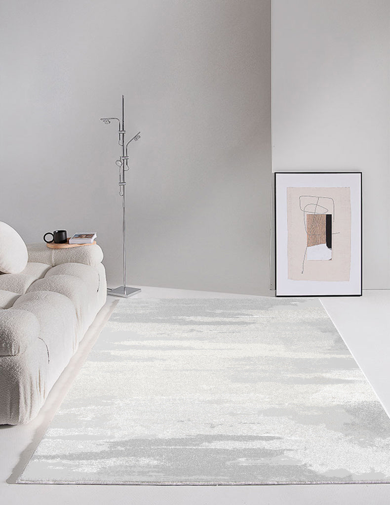 Color Mixed Simple Rug Polyester Carpet Ink Traces Indoor Rug Anti-Slip Backing for Living Room