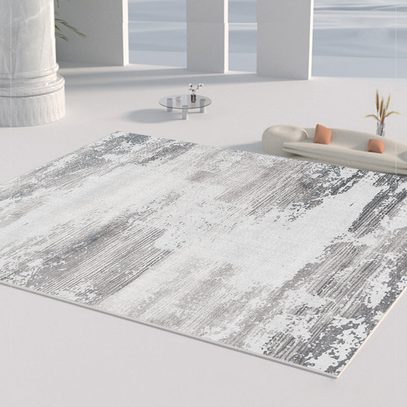 Multicolor Trendy Rug Polyester Carpet Rendering Traces Indoor Rug Anti-Slip Backing for Living Room