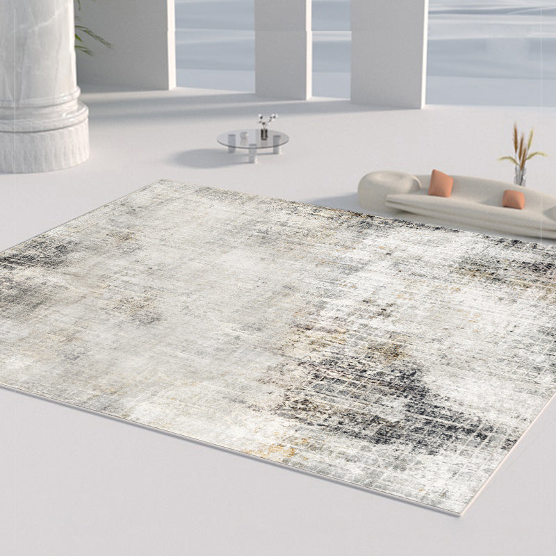 Multicolor Trendy Rug Polyester Carpet Rendering Traces Indoor Rug Anti-Slip Backing for Living Room
