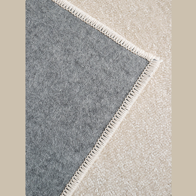Brown Area Carpet Pure Color Polyester Area Rug Easy Care Washable Rug for Living Room
