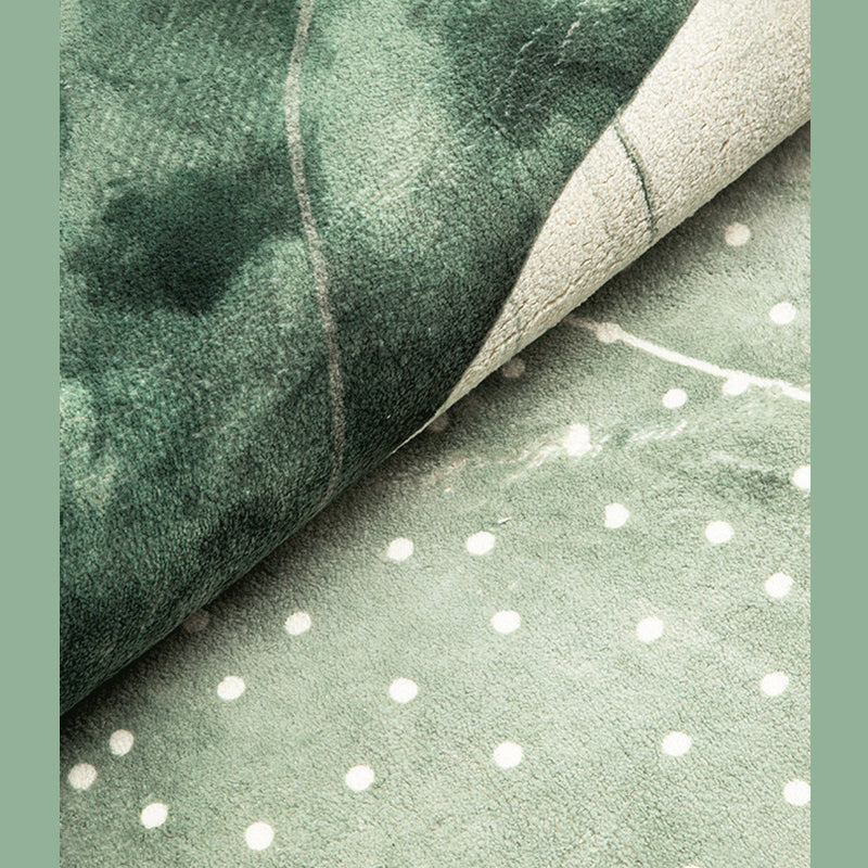 Grüner purer Farb Teppich Polyester Freizeitbereich Teppich Anti-Split Teppich für Wohnkultur