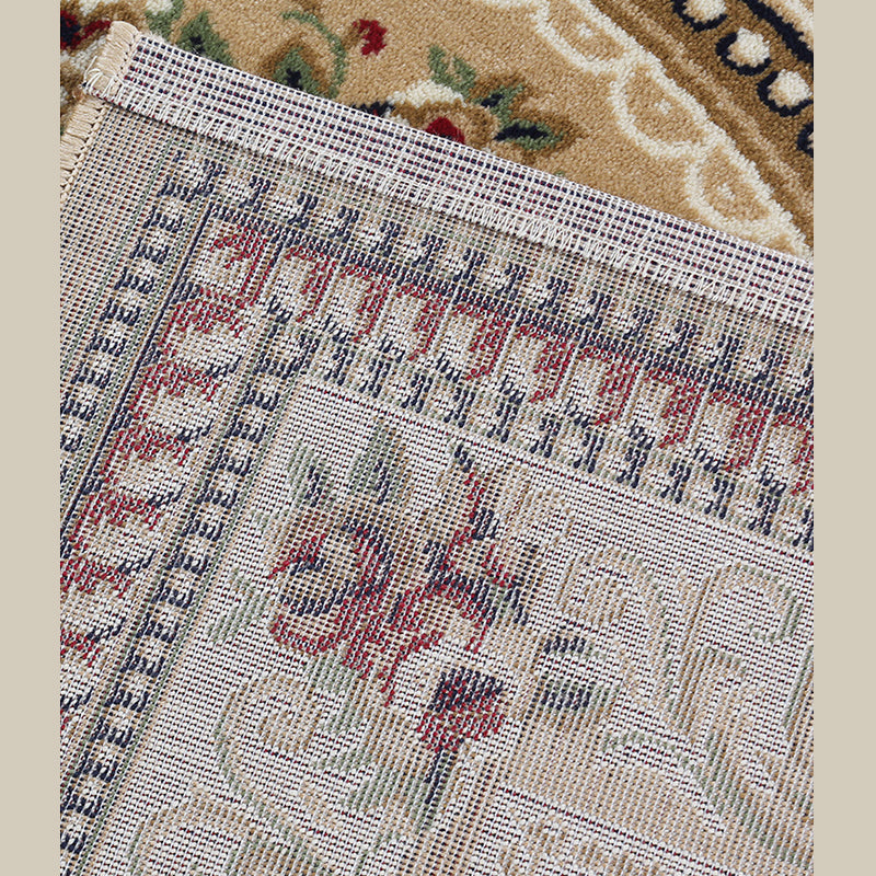 Geel European Area Tapijt Polyester Tribal Patroon Tapijt Easy Care Washable Tapijt voor thuisdecoratie
