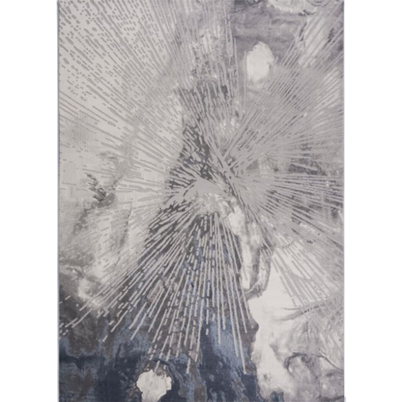 Grey Tone Simplicity Area Carpet Polyester Abstract lines Indoor Rug Washable Carpet for Living Room