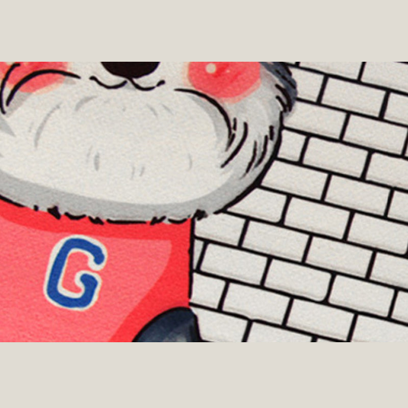 Modern Flamingo Printed Rug Round Polyester Area Carpet Non-Slip Backing Indoor Rug for Living Room