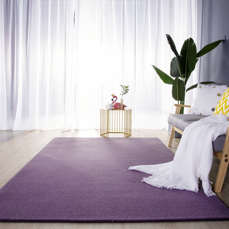 Tapis décontracté de couleur unie, gris clair, en Polyester, pour l'intérieur, anti-fendu, pour la décoration de la maison