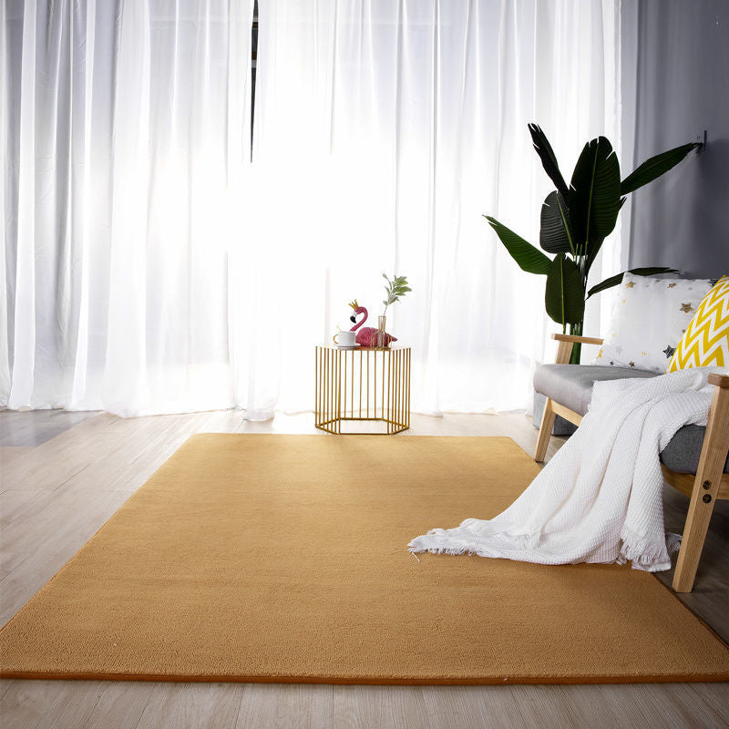 Tapis décontracté de couleur unie, gris clair, en Polyester, pour l'intérieur, anti-fendu, pour la décoration de la maison