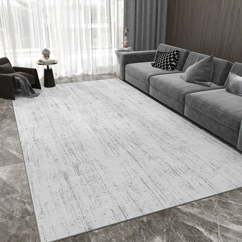 Gray Tone Simplicity Indoor Rug Polyester Mottled Effect Carpet Non-Slip Backing Rug for Living Room