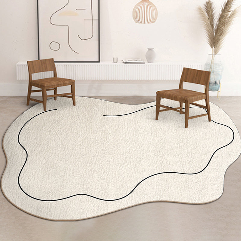 Chapeur de chambre intérieure décontractée Chapine de tapis de couleur pure en polyester