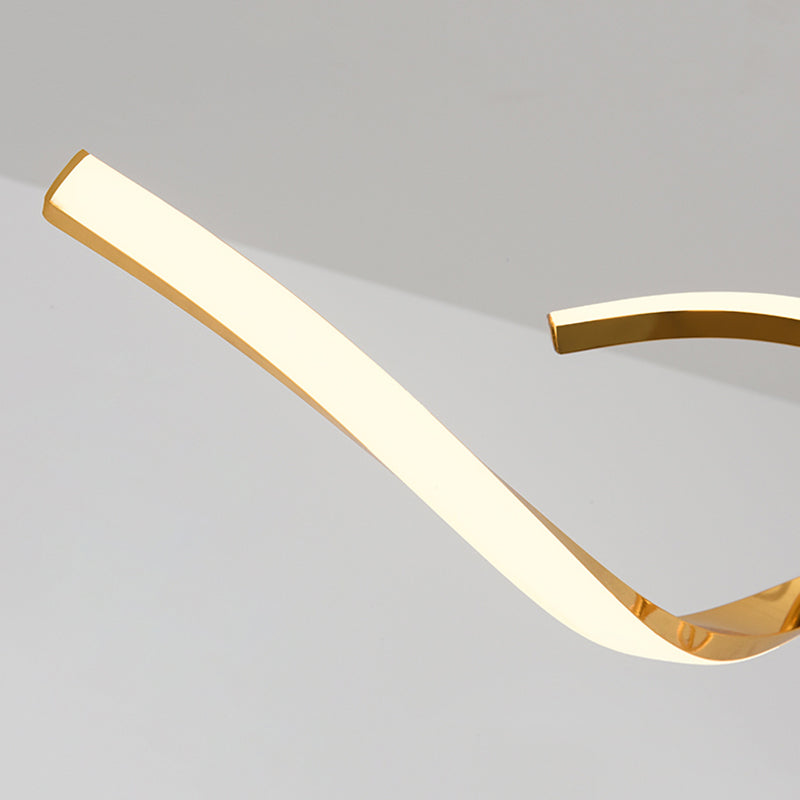 Metal Hanging Pendant Lights Contemporary Linear Hanging Lamps for Dining Room