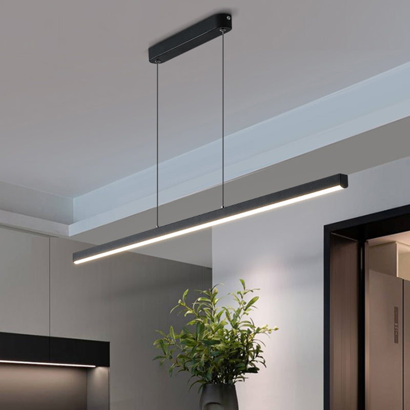 Modern Pendant Lighting for Kitchen Island Linear Pendant Lighting Hanging Lamp in Black