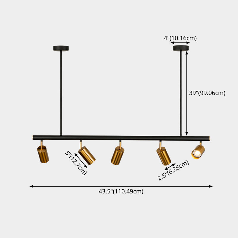 Linea de iluminación de la isla lineal colgante lineal lsland iluminación de la isla colgante luces en metal