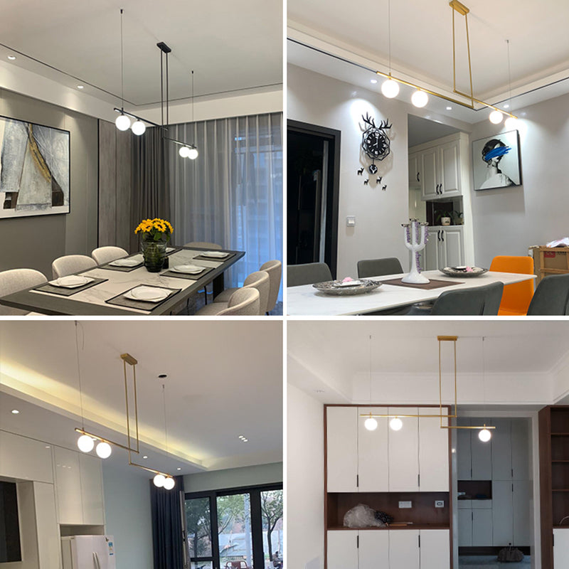 3 Light Kitchen Island Pendant Linear Chandelier Contemporary Island Lighting