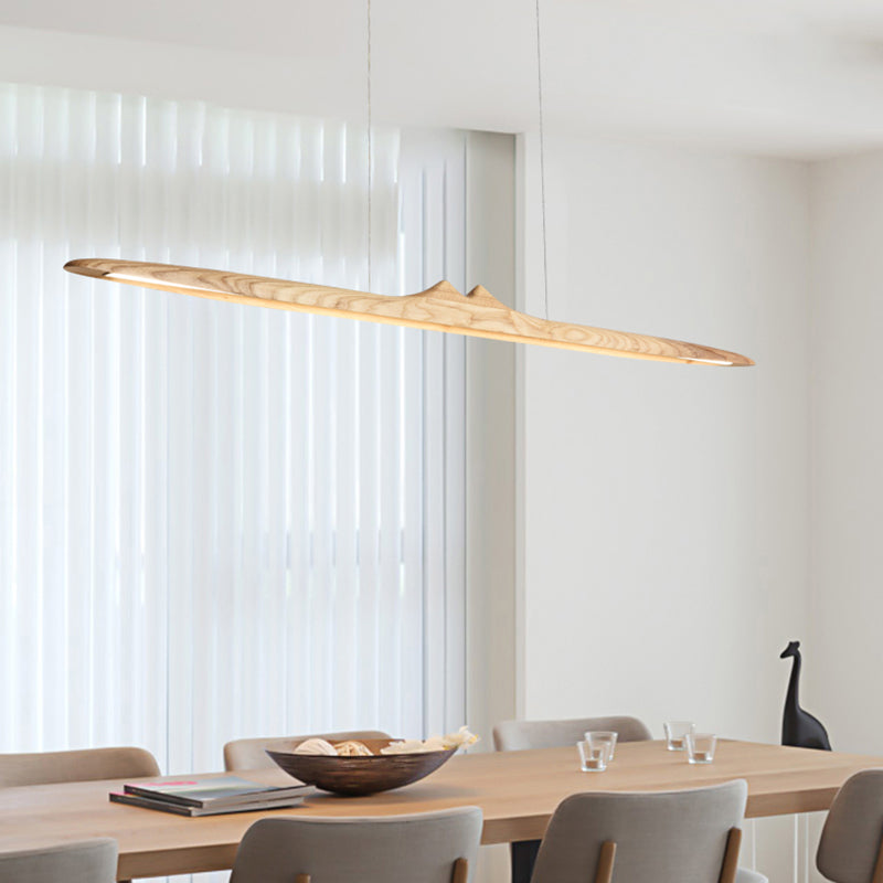 Contemporary Pendant Lights for Kitchen Island Linear Island Lighting in Wood