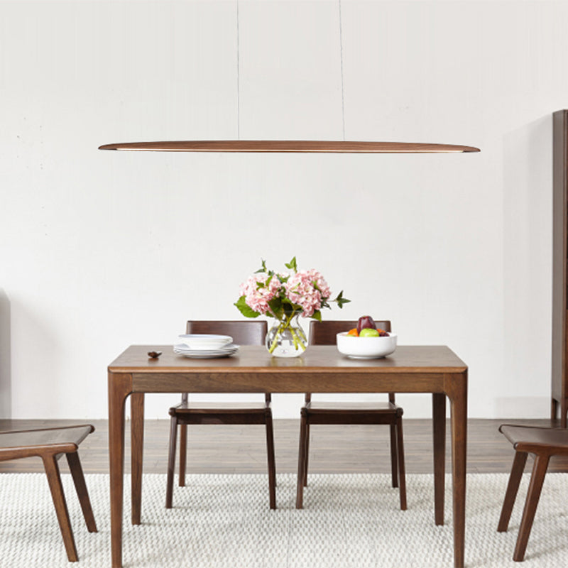 Luci a sospensione contemporanea per l'illuminazione dell'isola lineare dell'isola della cucina in legno