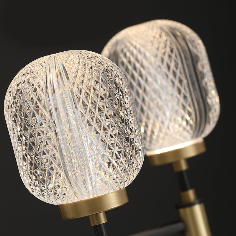 Luces de lámparas de la isla de iluminación lineal Luces de araña colgante moderna