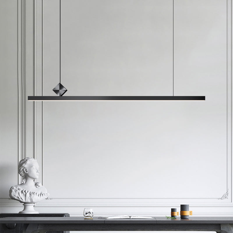 Luci a sospensione da cucina contemporanea illuminazione isola lineare luce appesa in nero