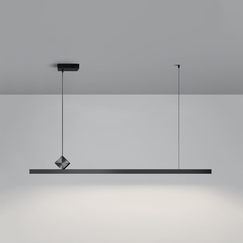 Luci a sospensione da cucina contemporanea illuminazione isola lineare luce appesa in nero