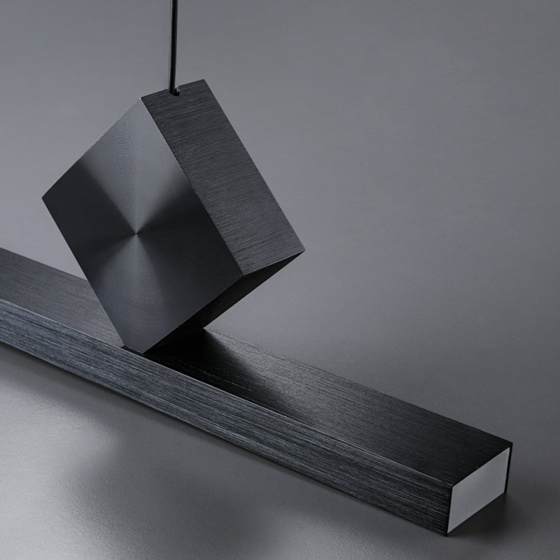 Luci a sospensione da cucina contemporanea illuminazione isola lineare luce appesa in nero