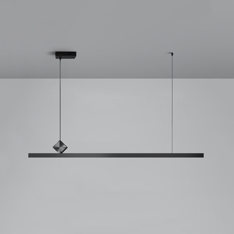 Luci a sospensione da cucina contemporanea illuminazione isola lineare luce appesa in nero