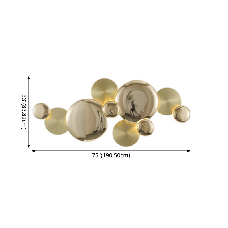 Gold Copper Wall Light in Modern Creative Style Electroplate Metal Geometric Wall Light