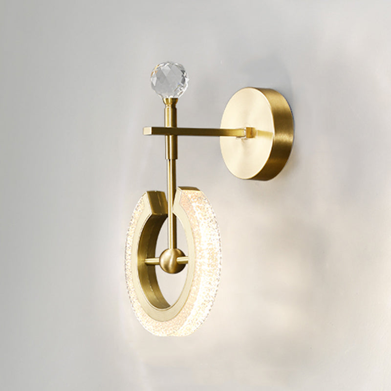 Contemporary Gold Wall Lamps 1-Light Acrylic Wall Mount Lamp for Bedroom