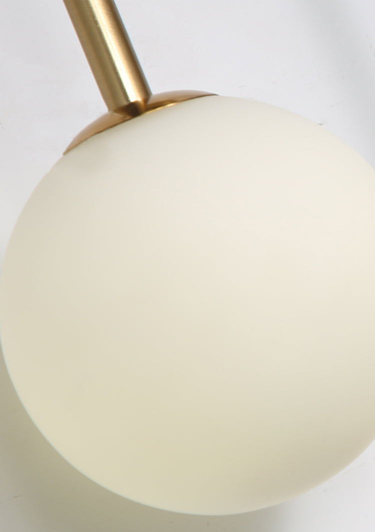 Lámparas de pared globales lámpara de montaje de pared de vidrio LED moderno de 1 luces para dormitorio