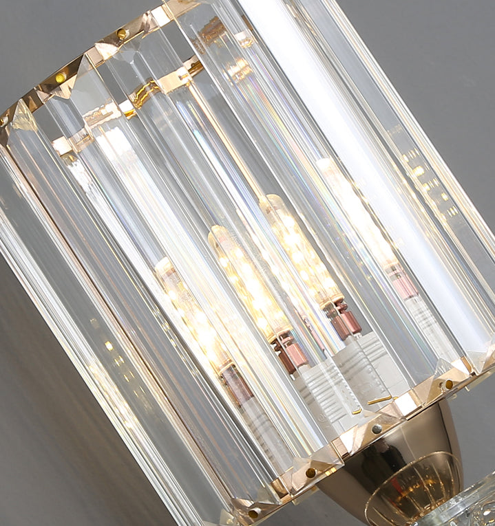Luz de pared de cristal contemporánea Luz de apliques de 1 luz para dormitorio