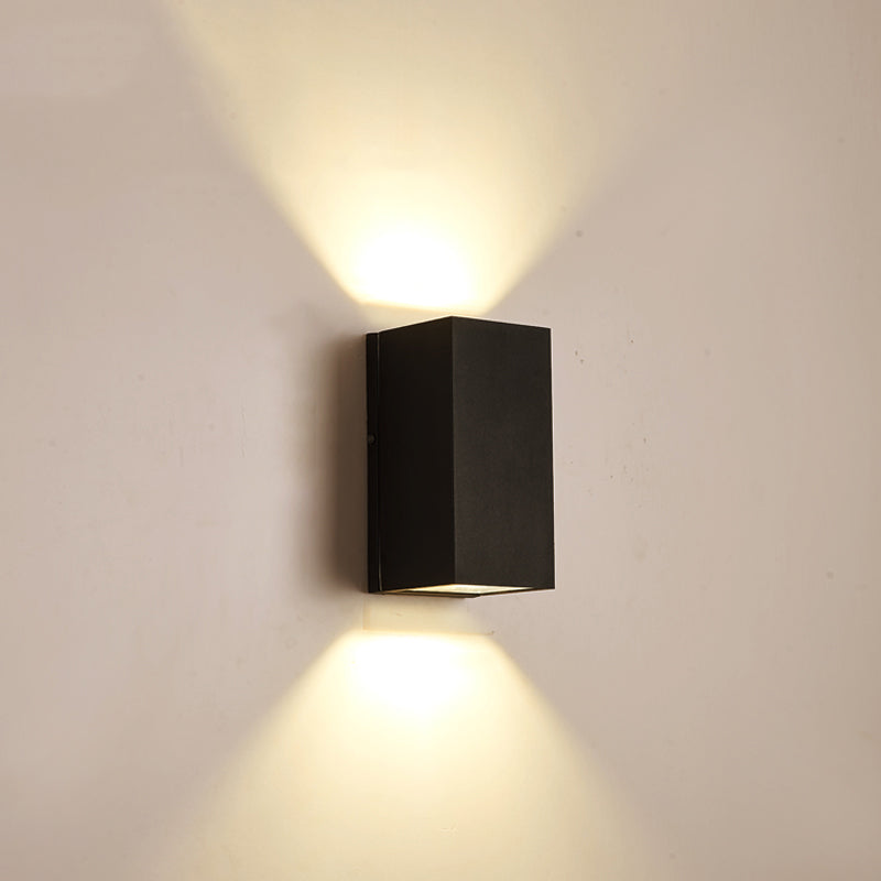 1-Licht-LED moderne schwarze Wandleuchten Aluminium im Freien Wandlampen im Freien