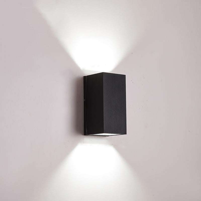 1-Licht-LED moderne schwarze Wandleuchten Aluminium im Freien Wandlampen im Freien