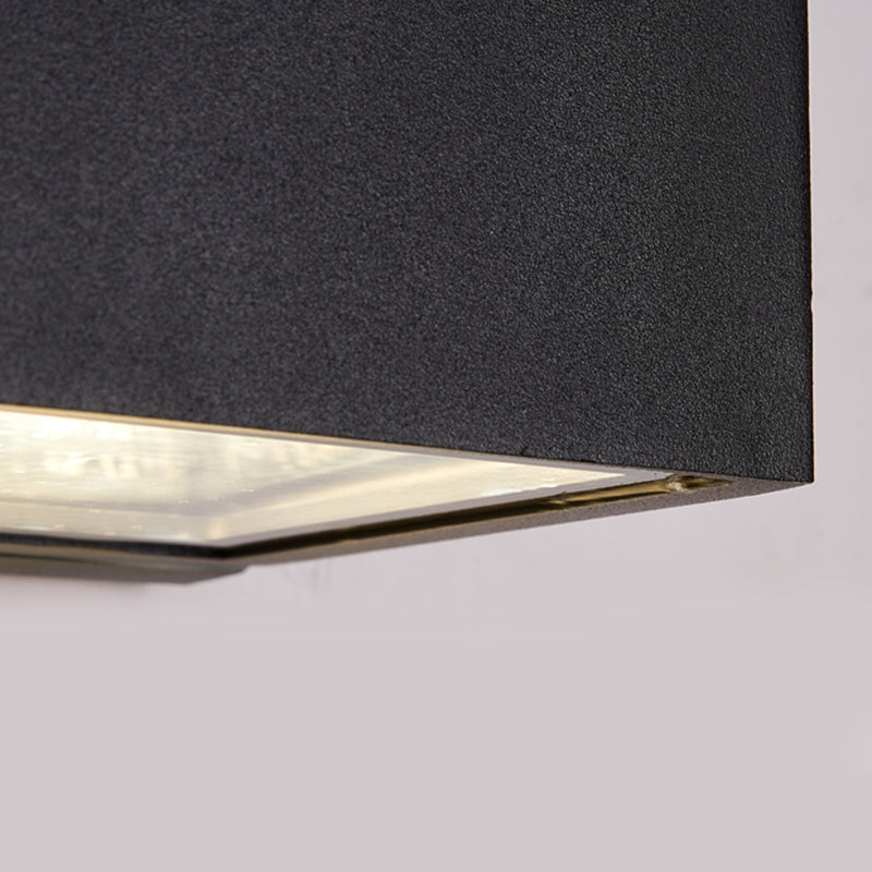 1-Licht-LED moderne schwarze Wandleuchten Aluminium im Freien Wandlampen im Freien