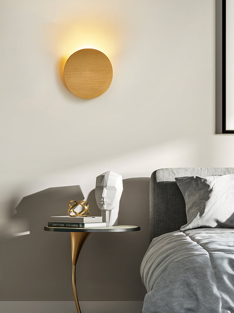 Lámpara de pared de aluminio contemporánea de lámparas de aluminio apliques para dormitorio