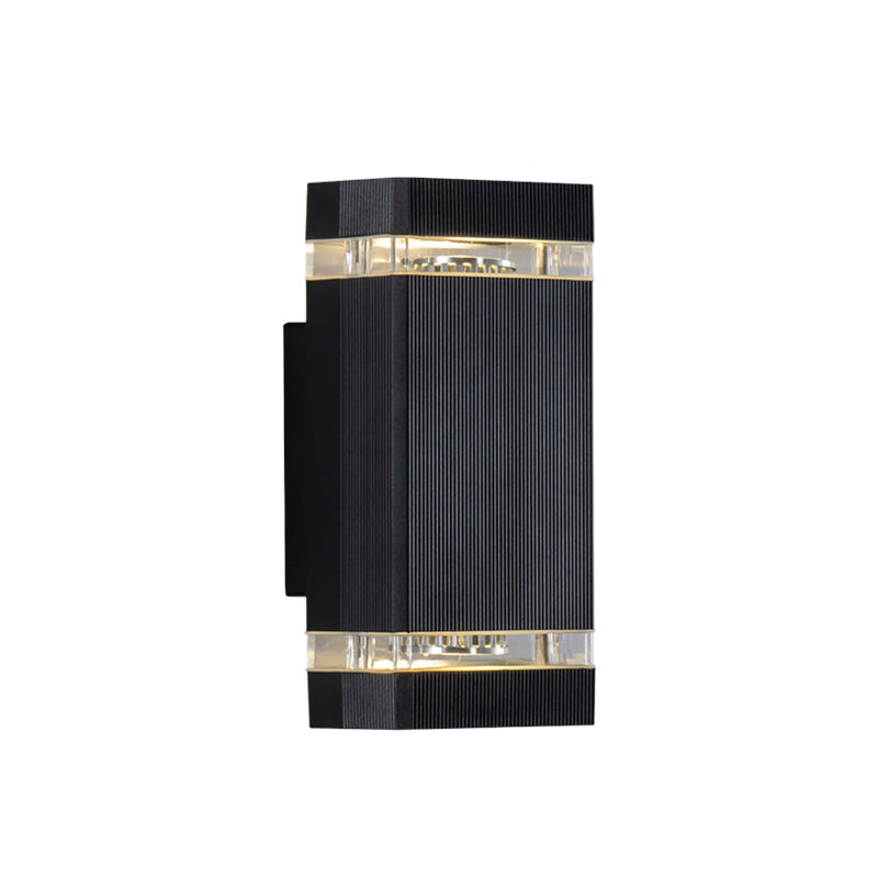 Aluminum Minimalism Wall Light Sconces Outdoor Black 1-Light Wall Mounted Light