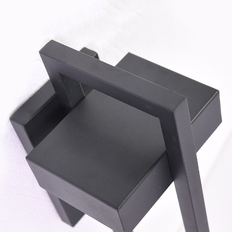 Minimalism Black Wall Light Sconces Metal Outdoor 1-Light Wall Mount Lamp