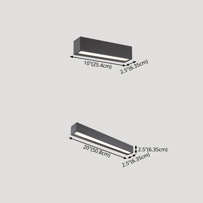 Iluminación moderna de pared de metal LED Rectangular Rectangular LED de 1 luces