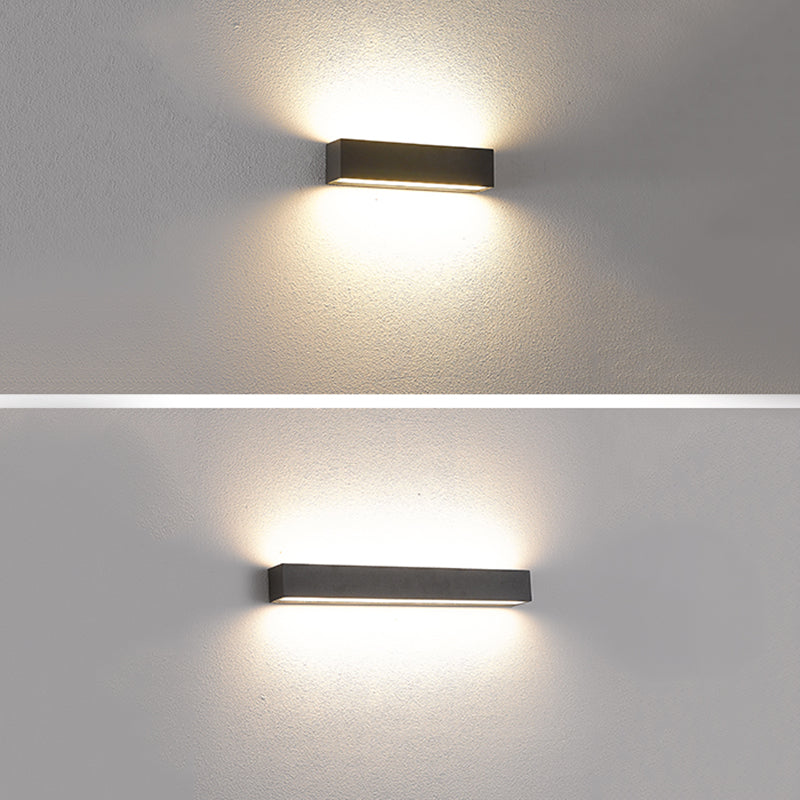 Iluminación moderna de pared de metal LED Rectangular Rectangular LED de 1 luces