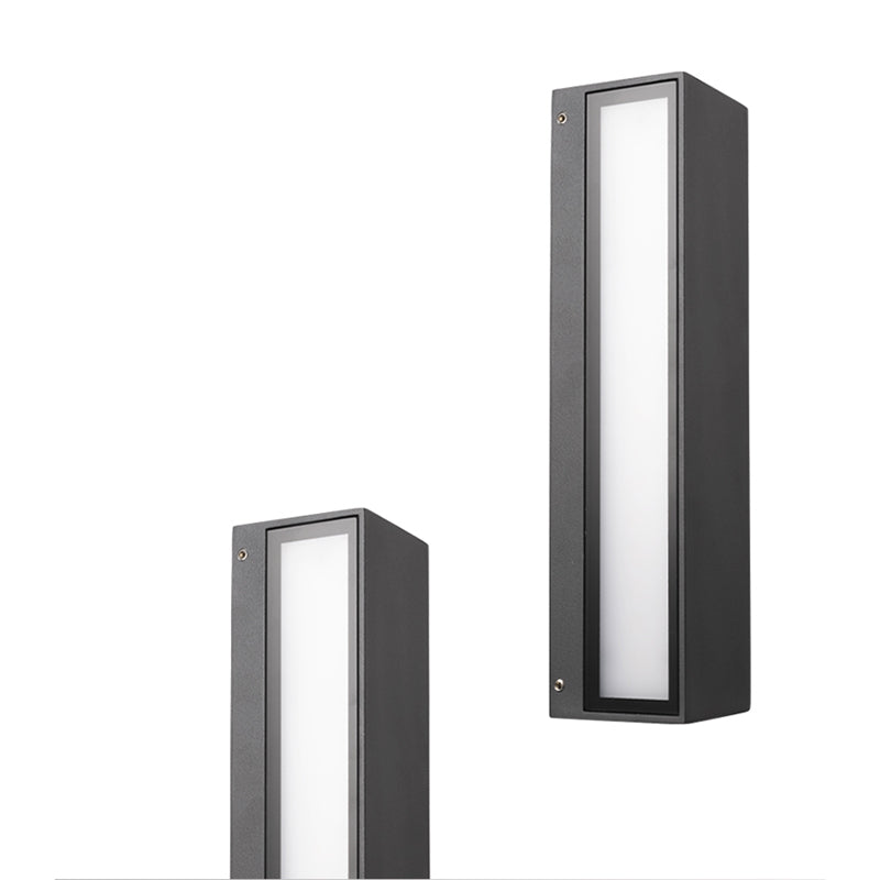 Iluminación moderna de pared de metal LED Rectangular Rectangular LED de 1 luces